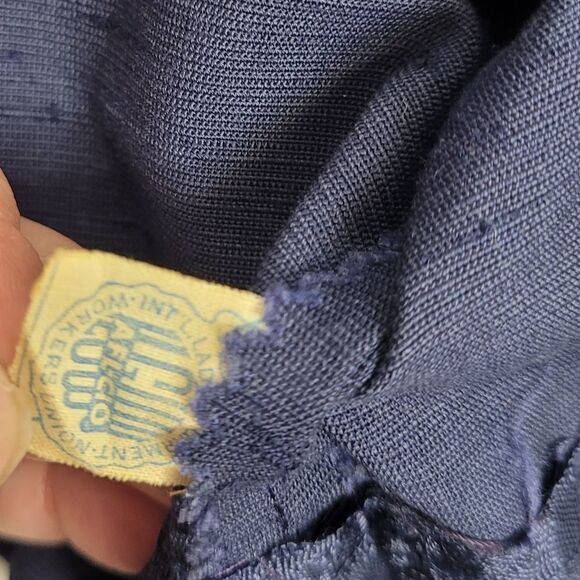 VINTAGE 60s dress Sue Brett navy blue two piece sheath with button back top S‎ - Picture 12 of 17